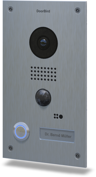 DoorBird IP Video Türstation D201, Edelstahl Frontblende und Unterputzgehäuse aus verzinktem Stahlblech, Unterputz Edition